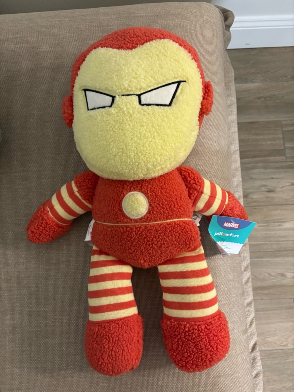 NEW-Marvel Plush Iron Man Toy - Red & Yellow Kids Plush